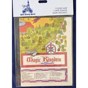 Disney World 50th Anniversary 2021 Vault Series Vintage Magic Kingdom Folded Map